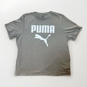 Puma T-Shirt Men’s 2XL Tan/Beige/Gray White Logo